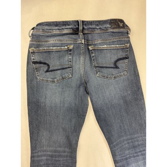 American Eagle Kick Boot Jeans Women’s Size 4 Blue Low Rise Stretch Y2K Denim - Picture 11 of 12